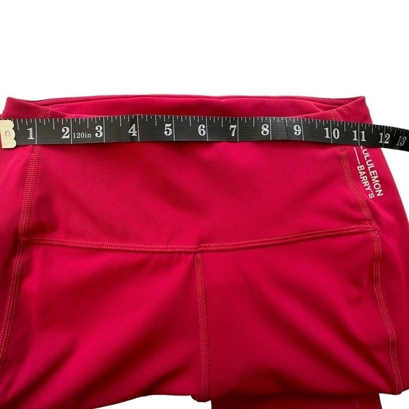 Lululemon Athletica X Barry’s Leggings Size 4 Ruby Red mesh and pockets - Picture 6 of 6